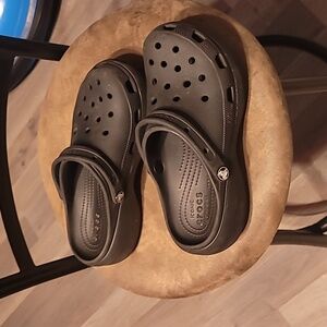 Crocs Women’s Classic Platform Clogs Black Size 10